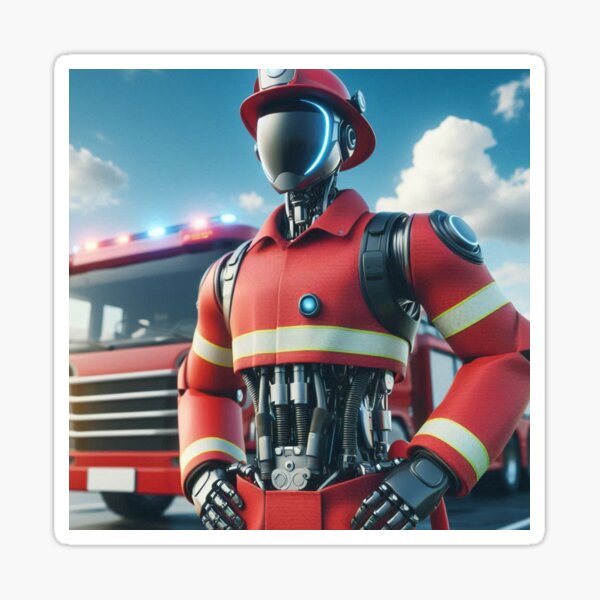 Item preview, Robo Fire Bot designed and sold by Kezzie Prints.