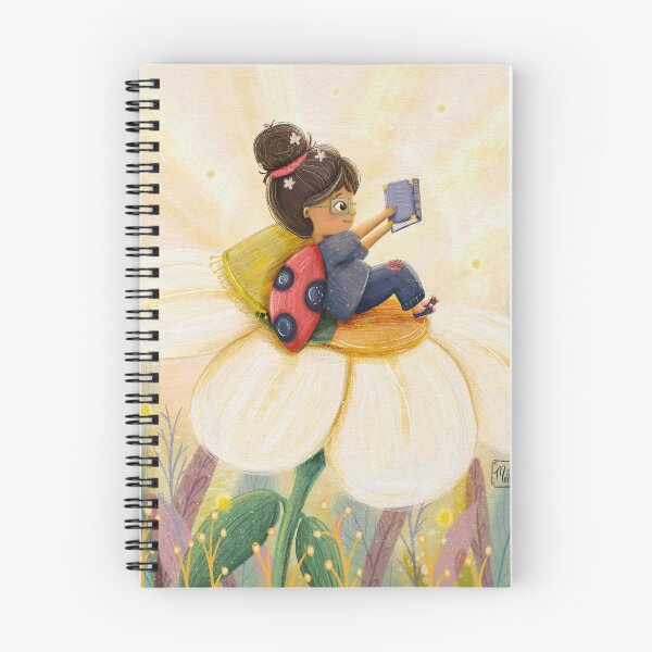 Item preview, Sweet Ladybug Chilling + Reading On A Daisy designed and sold by TheSwimmingOwl.