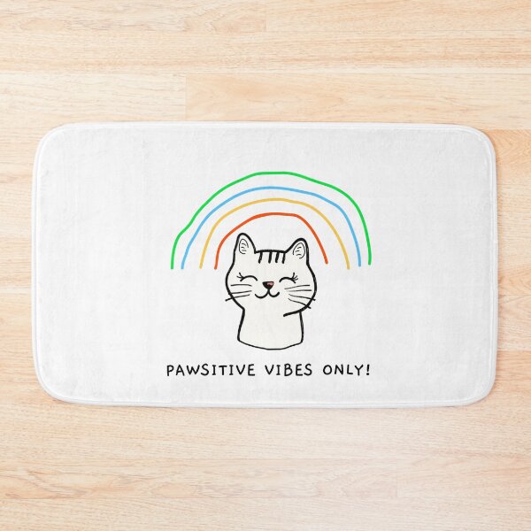 Item preview, Pawsitive vibes only. Goofy, weird and fun artwork by wonkydoodlein. Funny cat t-shirt.  designed and sold by wonkydoodleink.