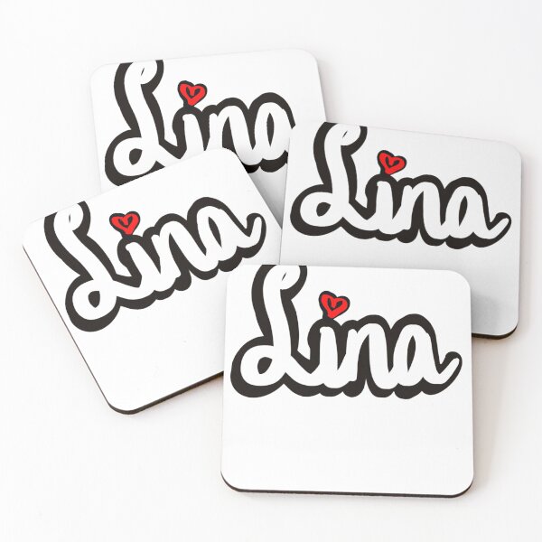 Item preview, Lina popular girls first name in white. Top 100 Personalized personalised customised name Lina  designed and sold by Artonmytee.
