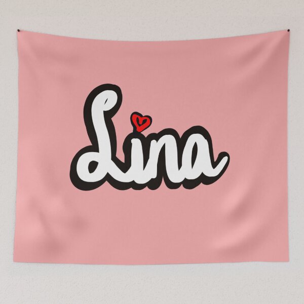 Item preview, Lina popular girls first name in white. Top 100 Personalized personalised customised name Lina  designed and sold by Artonmytee.
