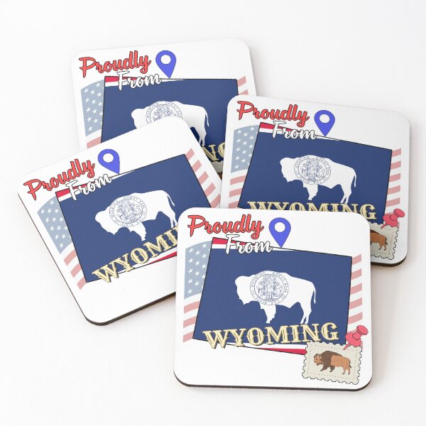 Item preview, Proudly from Wyoming - USA state design designed and sold by PHRASEandSTYLE.