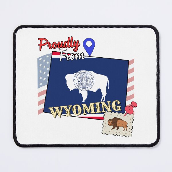 Item preview, Proudly from Wyoming - USA state design designed and sold by PHRASEandSTYLE.