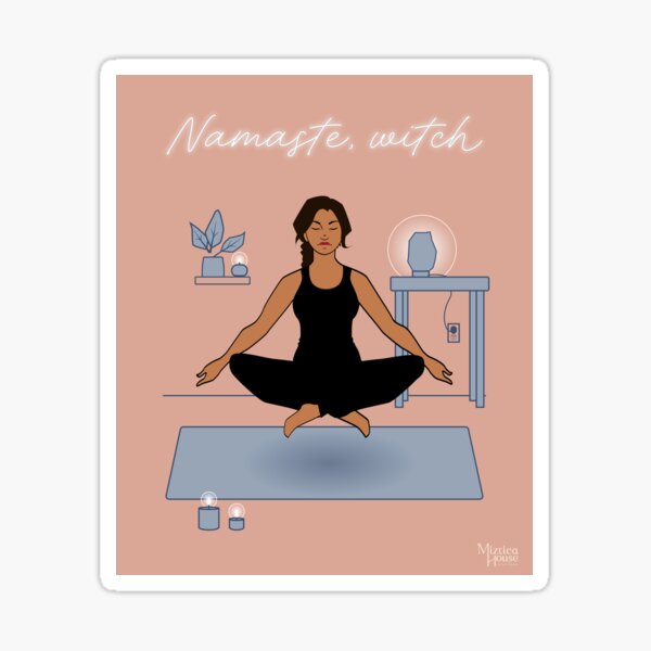 Namaste, Witch Sticker