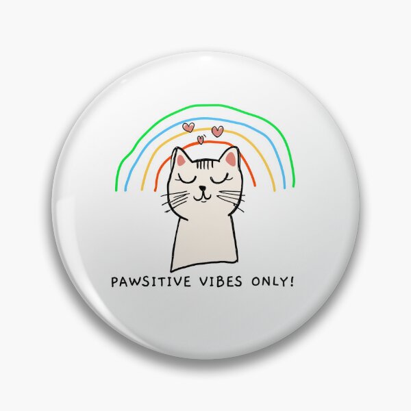 Item preview, Pawsitive vibes only. Goofy, weird and fun artwork by wonkydoodlein. Funny cat t-shirt. Version 3 designed and sold by wonkydoodleink.