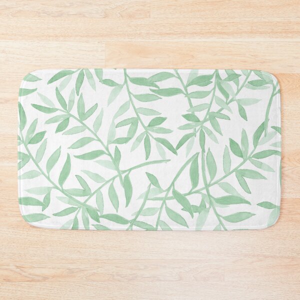 Item preview, Pastel Mint Green Watercolor Leaves designed and sold by TheSwimmingOwl.