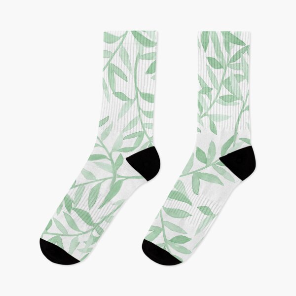 Item preview, Pastel Mint Green Watercolor Leaves designed and sold by TheSwimmingOwl.