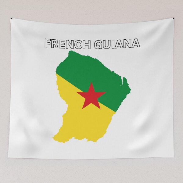 Item preview, French Guiana Flag Map Design designed and sold by atomstartup.