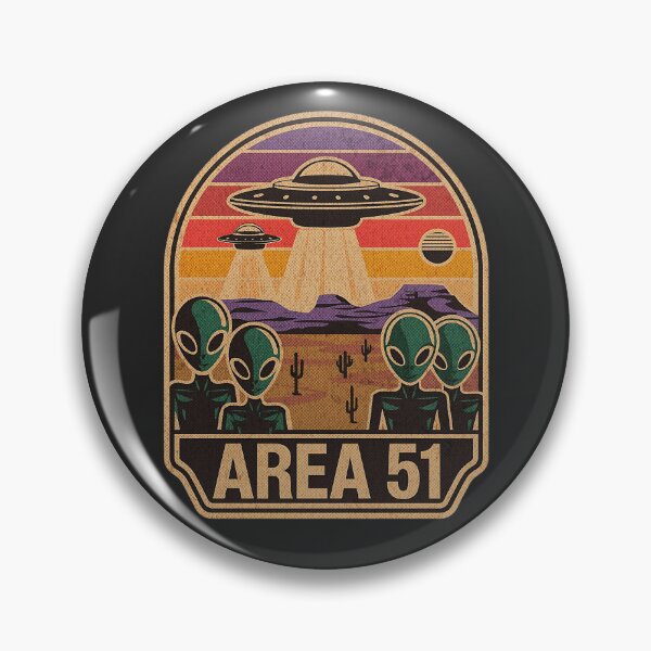 Item preview, Area 51 Patch with UFO Aliens Sunset Cactus designed and sold by Wild-Neptune.
