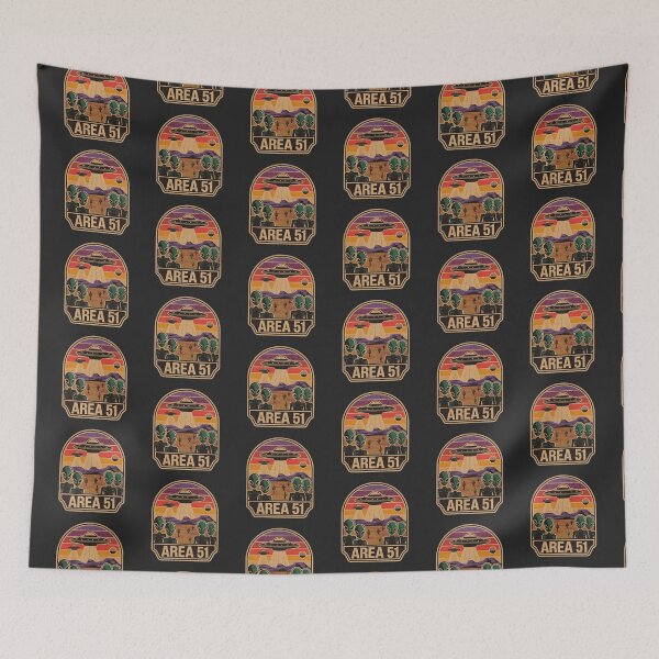 Item preview, Area 51 Patch with UFO Aliens Sunset Cactus designed and sold by Wild-Neptune.