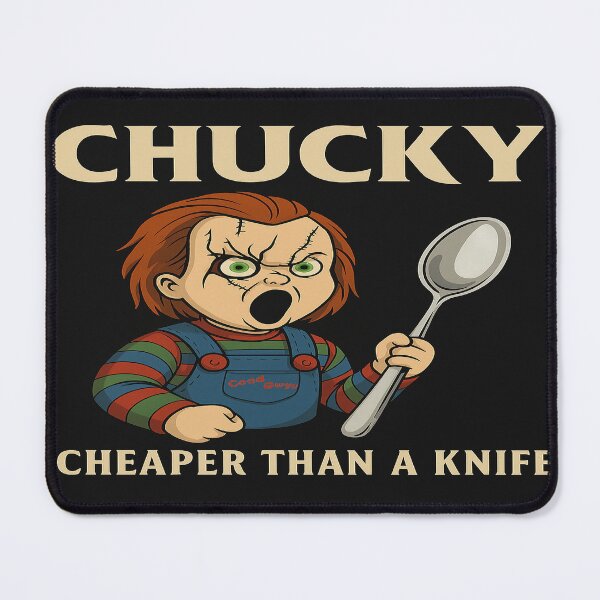 Item preview, Chucky & The Spoon – Horror Parody T-Shirt designed and sold by Tip of the slung.