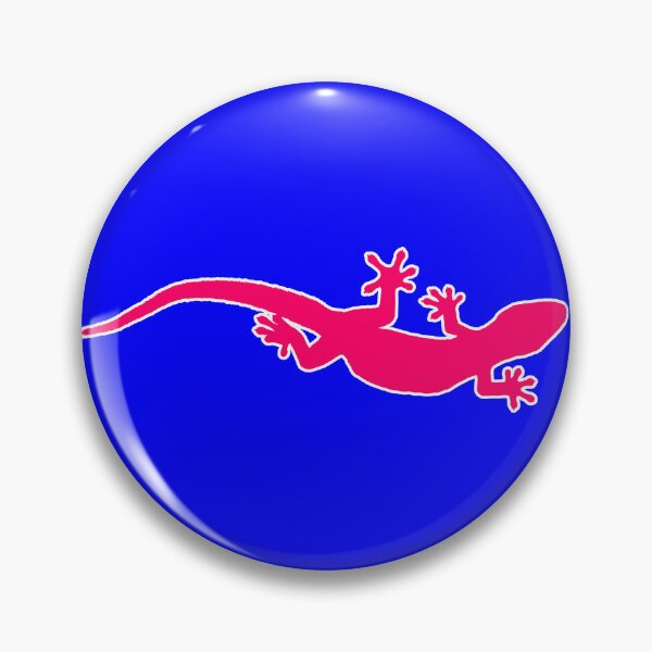 Item preview, Hot Pink Gecko on Blue Background designed and sold by SBVillard.