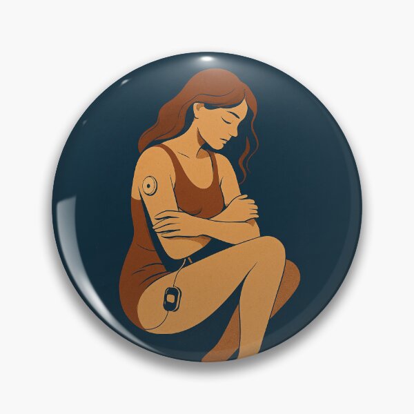 Item preview, Diabetic Woman with Insulin Pump and Glucose Sensor designed and sold by Lacritsa .
