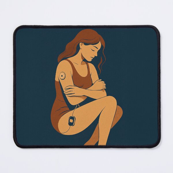 Item preview, Diabetic Woman with Insulin Pump and Glucose Sensor designed and sold by Lacritsa .