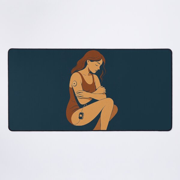 Item preview, Diabetic Woman with Insulin Pump and Glucose Sensor designed and sold by Lacritsa .