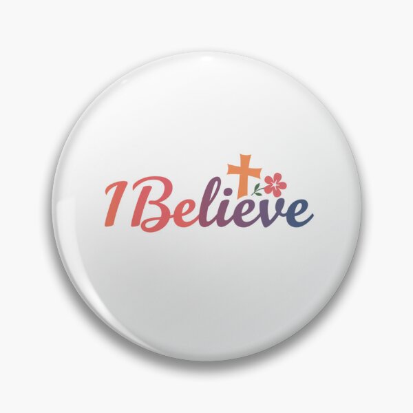 Item preview,  I Believe Floral Cross Simple Faith Graphic designed and sold by Faithloveshop.
