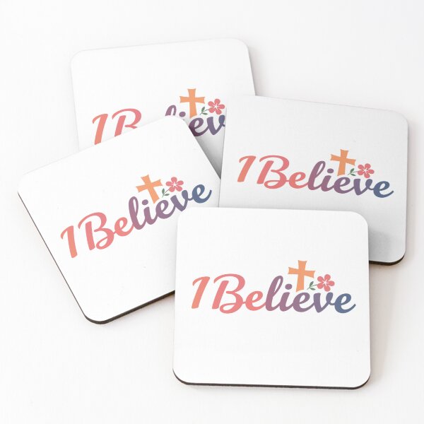 Item preview,  I Believe Floral Cross Simple Faith Graphic designed and sold by Faithloveshop.