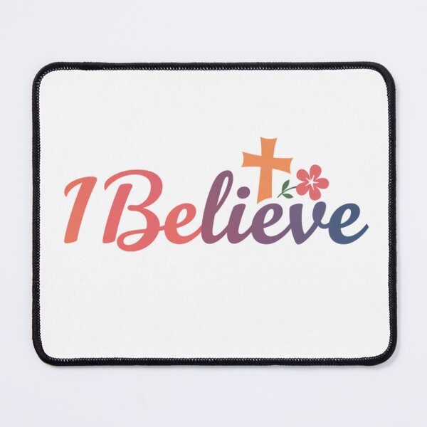 Item preview, I Believe Floral Cross Simple Faith Graphic designed and sold by Faithloveshop.