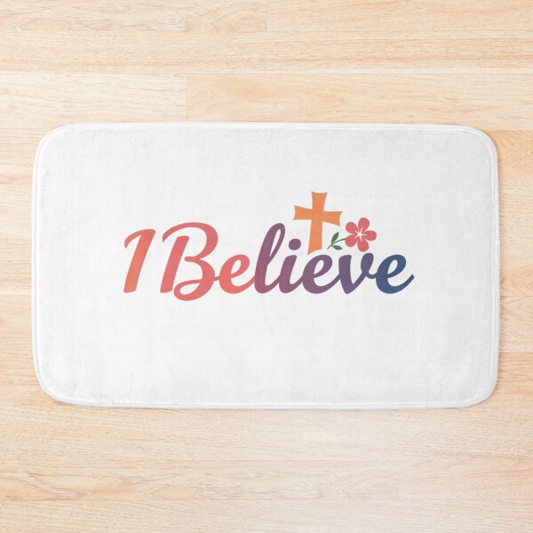 Item preview,  I Believe Floral Cross Simple Faith Graphic designed and sold by Faithloveshop.