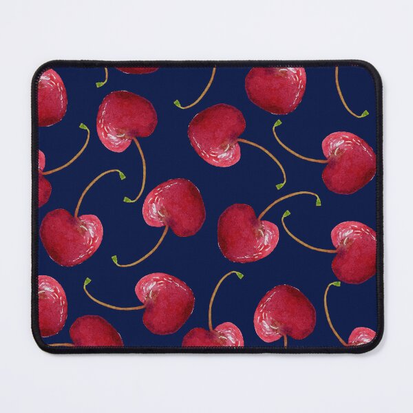 Item preview, Watercolor Cherries On Navy Blue designed and sold by TheSwimmingOwl.