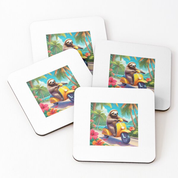 Item preview, Moped Sloth On The Move designed and sold by Pamoji3.