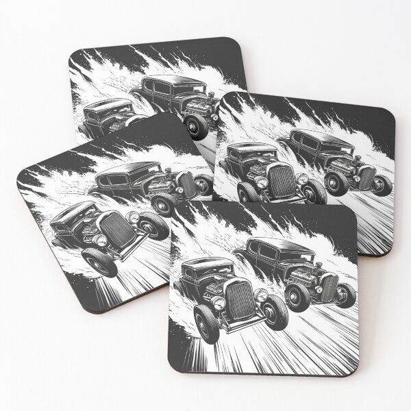 Item preview, Impresión artística de dos coches hot rod en estilo caricatura designed and sold by dcrc.