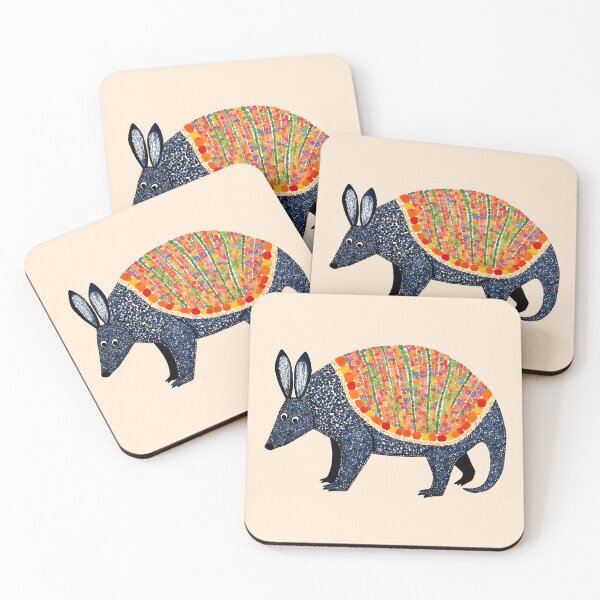 Item preview, Abstract Colorful Armadillo Painting designed and sold by Magnolia Valley Art.