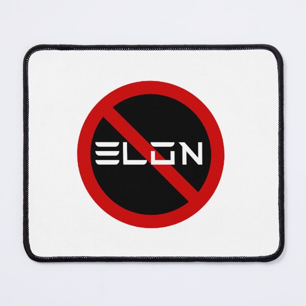 Item preview, NO ELON! Round Anti-Elon Musk Bumper black Decal For Tesla Owners! designed and sold by BrightNook.