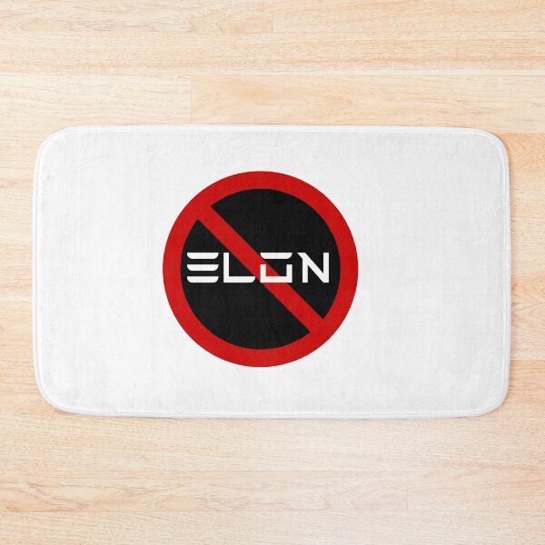 Item preview, NO ELON! Round Anti-Elon Musk Bumper black Decal For Tesla Owners!   designed and sold by BrightNook.