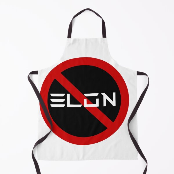 Item preview, NO ELON! Round Anti-Elon Musk Bumper black Decal For Tesla Owners!   designed and sold by BrightNook.