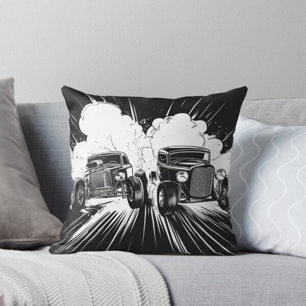 Item preview, Two hot rod cars in a cartoon style art print designed and sold by dcrc.