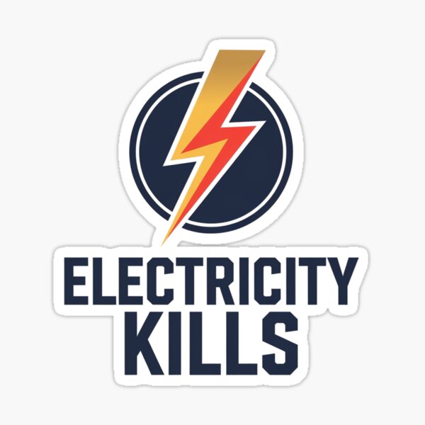 Item preview, Electricity Kills Sticker designed and sold by VintageStyle ..