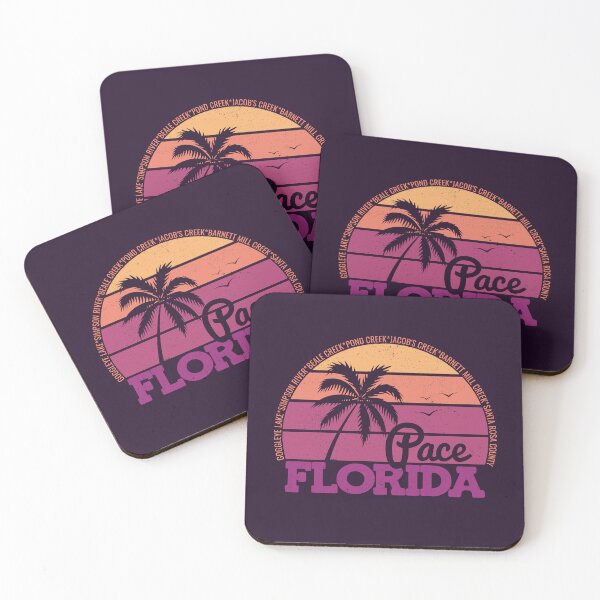 Item preview, Logotipo del orgullo local del atardecer retro de Pace Florida designed and sold by CRHPOD20.