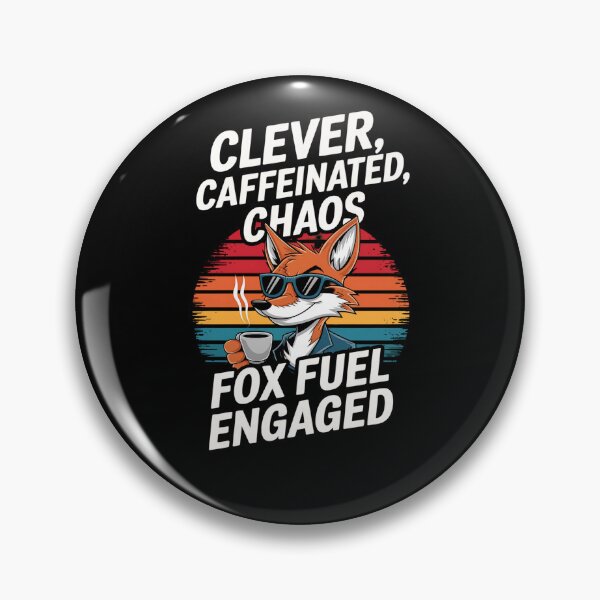 Item preview, Clever Chaos Fox – Caffeinated and Cool Coffee Lover designed and sold by Taans-Creation.