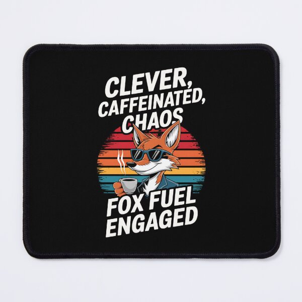 Item preview, Clever Chaos Fox – Caffeinated and Cool Coffee Lover designed and sold by Taans-Creation.
