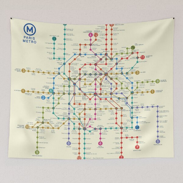 Item preview, Paris Metro Map • Light designed and sold by abbazabba.