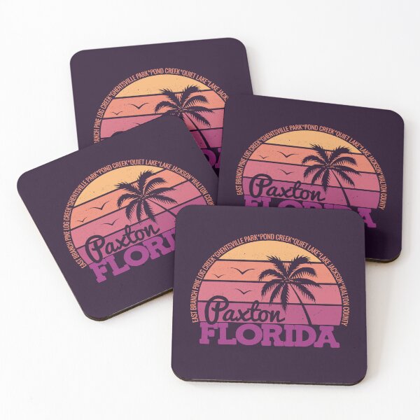 Item preview, Logotipo del orgullo local del atardecer retro de Paxton, Florida designed and sold by CRHPOD20.
