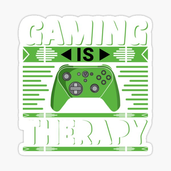 Gaming Therapy Classic Retro Gamer Art Sticker