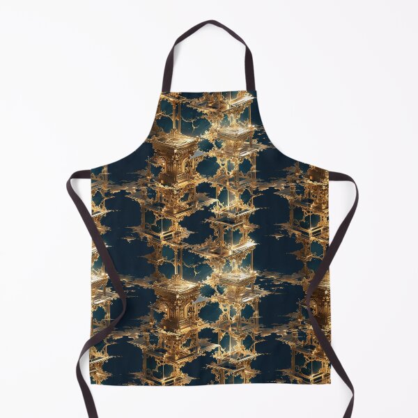 Item preview, Intricate Golden Architectural Structures Against a Dark Backdrop designed and sold by CoolPixels.