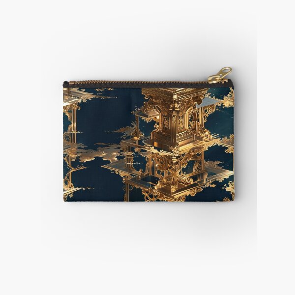 Item preview, Intricate Golden Architectural Structures Against a Dark Backdrop designed and sold by CoolPixels.