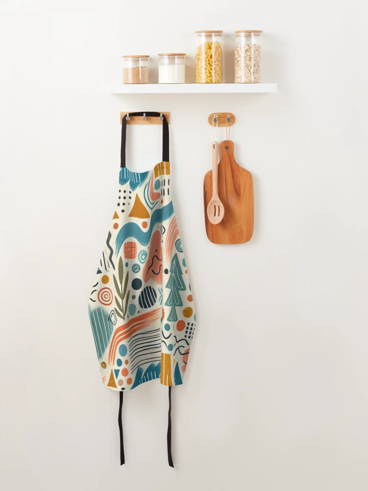 Thumbnail 4 of 6, Apron, Abstract Colorful Pattern designed and sold by MySignatureItems.