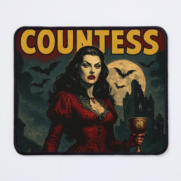 Item preview, The Bloody Countess – 1940s Gothic Vampire Horror Comic Illustration designed and sold by EnjoyaGift.