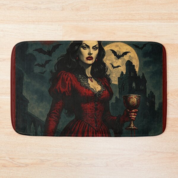 Item preview, The Bloody Countess – 1940s Gothic Vampire Horror Comic Illustration designed and sold by EnjoyaGift.