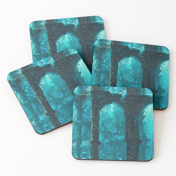 Item preview, Underwater Ruins with Coral in a Mystic Ocean Scene designed and sold by CoolPixels.
