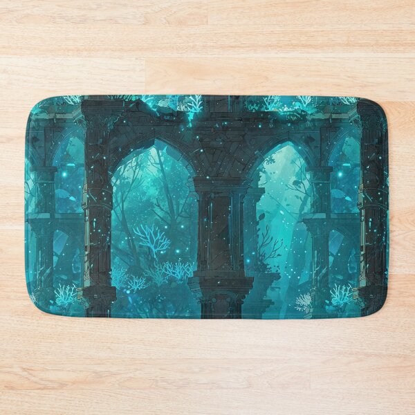 Item preview, Underwater Ruins with Coral in a Mystic Ocean Scene designed and sold by CoolPixels.