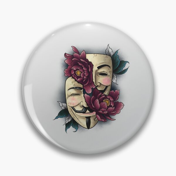 Item preview, Guy Fawkes Neotraditional Mask 2 designed and sold by Randi Wilke.