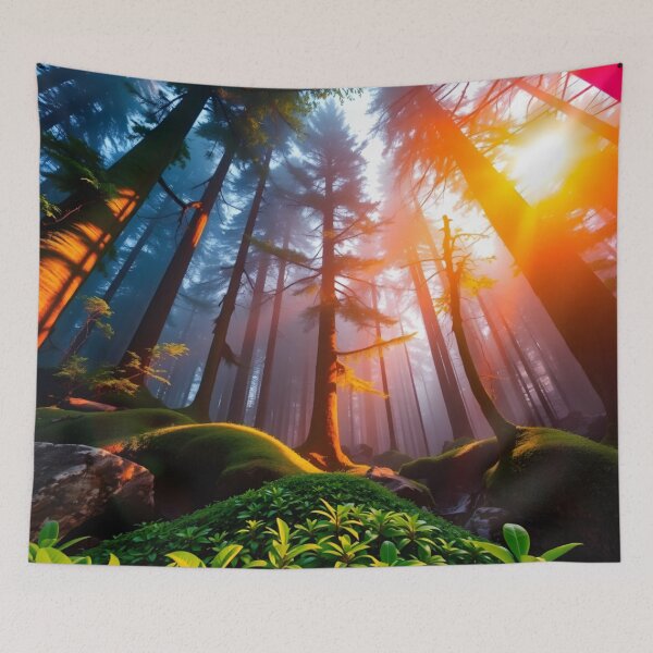 Item preview, Mystic Sunrise Forest AI Dreamscape  designed and sold by nhk999.