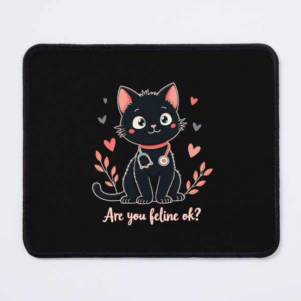Item preview, Are You Feline OK? – Cute Cat Doctor Pun Design designed and sold by haitrieuic96.