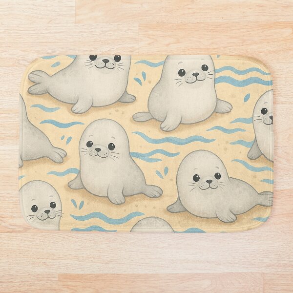 Item preview, Patrón de cría de foca en la playa designed and sold by MySignatureItems.