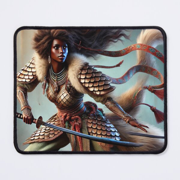 Item preview, fantasy african american warrior character  designed and sold by Uluvet Design Studio.